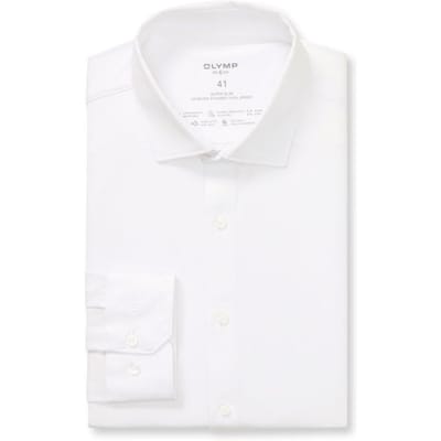 OLYMP No. Six 24/Seven Overhemd, Super Slim, Modern Kent, Wit