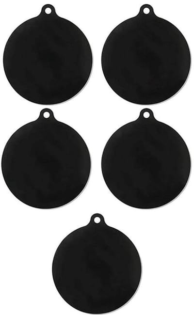 Inductie Beschermer - 5 Stuks - Panbeschermers - Siliconen - Krasbestendige Hoes - Inductie Afdekplaat - Inductie Matjes Rond - Hittebestendig - Onderzetters Pannen - Antislip Pad - Pannenonderzetter - Geschikt voor inductiekookplaten - 22cm - Zwart