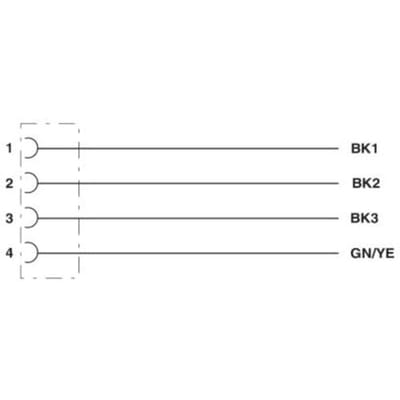 Phoenix Contact 1408846 Sensor/actuator aansluitkabel M12 Aantal polen (sensoren): 4 10.00 m 1 stuk(s) Piece