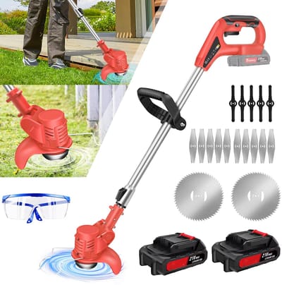 Draadloze Grastrimmer - Elektrische Bosmaaier - Onkruidtrimmer - Grastrimmer Met 3 Soorten Messen Voor Tuin En Gazon