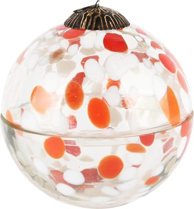 Dekoratief | Kerstbal pot 'Blurred Terra', glas, 10x10x11cm | A248023