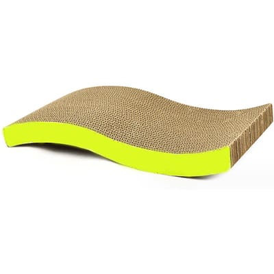 Kattenkrabmat Draagbaar Krasbestendig Gegolfd Groot Kattenkrabbord voor Binnen beige