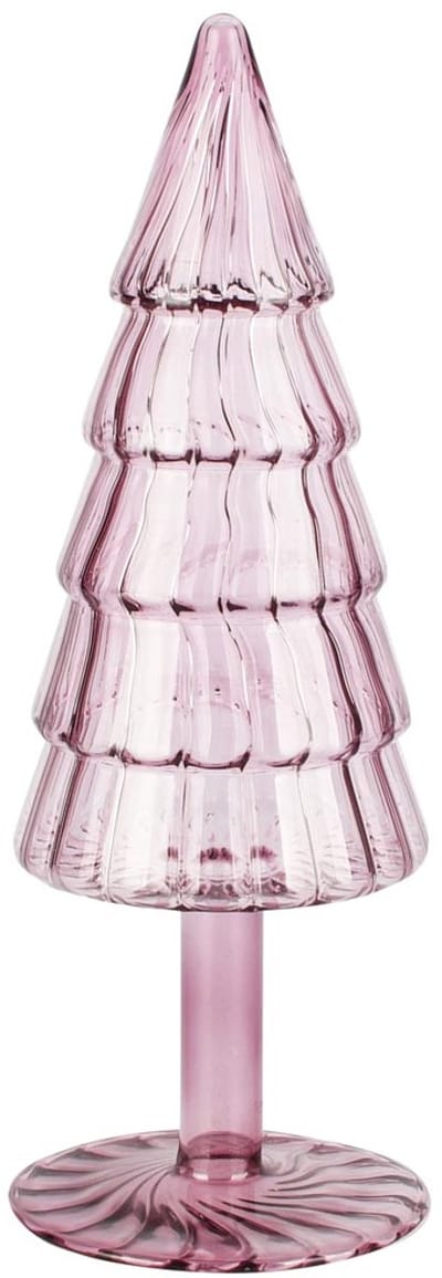 Dekoratief | Deco boompje, paars/transparant, glas, 9x9x26cm | A258353