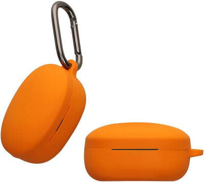 kwmobile Hoes geschikt voor Anker Soundcore Life P2 mini - Siliconen cover voor oordopjes in oranje