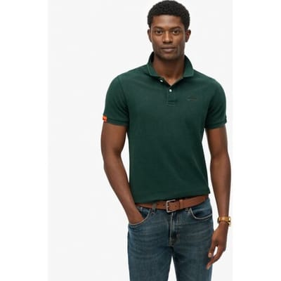 Superdry Vintage Destroy Poloshirt Groen Grootte: M