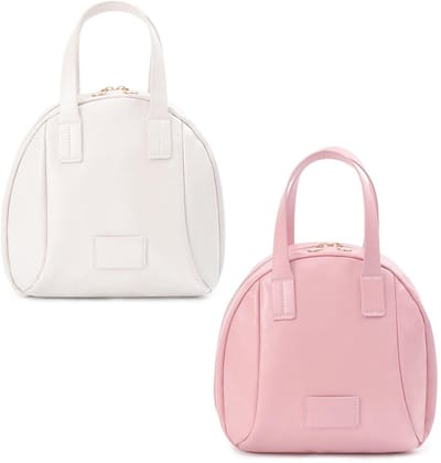 Dailygoods- Make-uptas 2-delig - Multifunctionele Opbergzak - Grote Capaciteit - Duurzaam Waterdicht PU - Handtas voor Vrouwen - 25 x 22 x 12 cm - Opbergtas