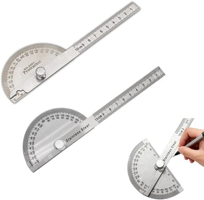 Dailygoods- Hoekmeter 2-in-1 - Digitale Gradenboog - RVS Liniaal - Verstelbare Arm - 180 Graden Meetinstrument - Voor Houtbewerking/Bouw