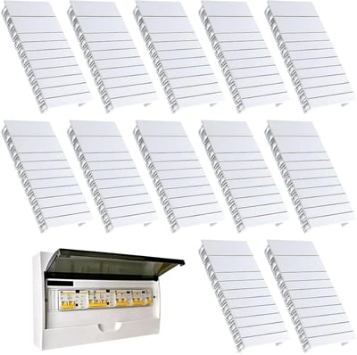 Verdeelblok Afdekking - Zekeringkast Strips - Installatie Afwerking - Flexibel Instelbaar - 11 cm x 52 cm - Wit