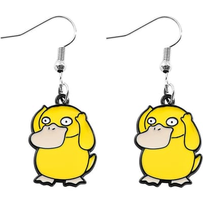 Anime Pokemon Metalen Speelgoed Schattig Figuur Pikachu Squirtle Psyduck Charmander Feestornament Cosplay Cadeau Duurzaam Premium Kwaliteit yellow