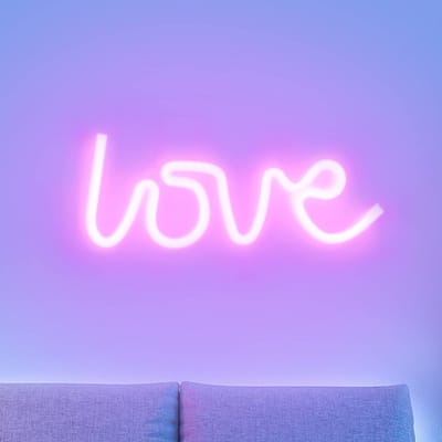 JUST LIGHT. GmbH LED wandlamp Neon Love, USB