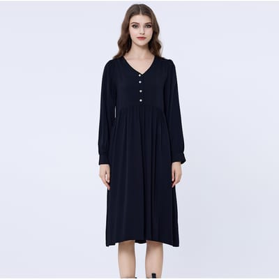 Retro-stijl losse shirt-jurk