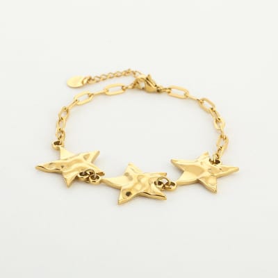 Michelle Bijou - Sterren armband - Goud - Stainless steel - Kerst sieraad