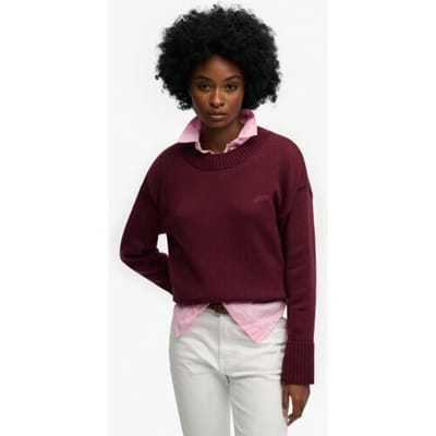 Superdry Essential Crew Neck Trui Red Grootte: 38