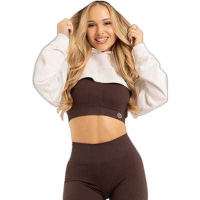 Dames Cropped Hoodie Gym Glamour