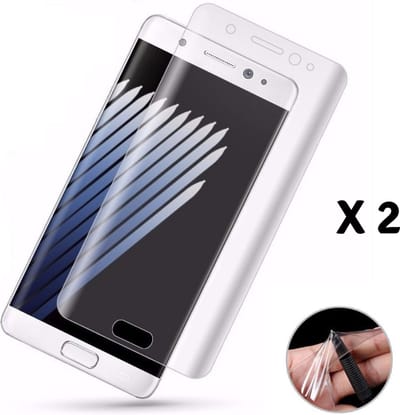 Screenprotector voor Samsung Galaxy S6 Edge Plus - 2 stuks Beschermende kunststoffen transparante plastic schermfolie