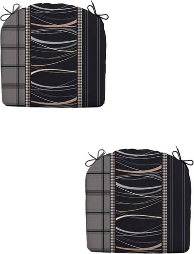 Madison - Zitkussen - Universeel - 2st - 46x48cm - Lines Grey - Grijs