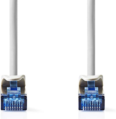 Nedis CAT6a netwerkkabel - S/FTP - RJ45 Male - RJ45 Male - 1.00 m - Snagless - Rond - LSZH - Grijs - Label