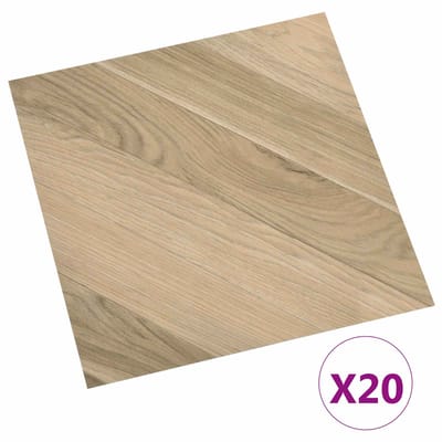 vidaXL - Zelfklevende - Vloerplanken - Bruin - Gestreept - 30,5 - x - 30,5 - cm - 20 - st