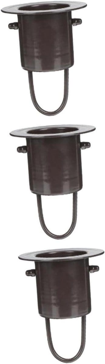 Regenketting Adapter - Waterafvoer Onderdelen - Decoratieve Watergeleiding - Aluminium Legering - 3 Sets - Zwart
