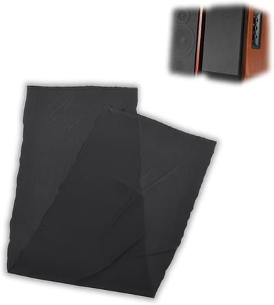 Luidsprekerdoek - Speakerstof Grillstof - Luidsprekerbescherming - Stof- en Kraswerend - 1.7 x 0.5 Meter - Zwart