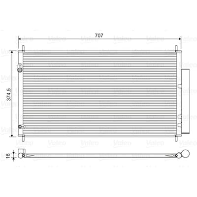Condensator, airconditioning VALEO 822606