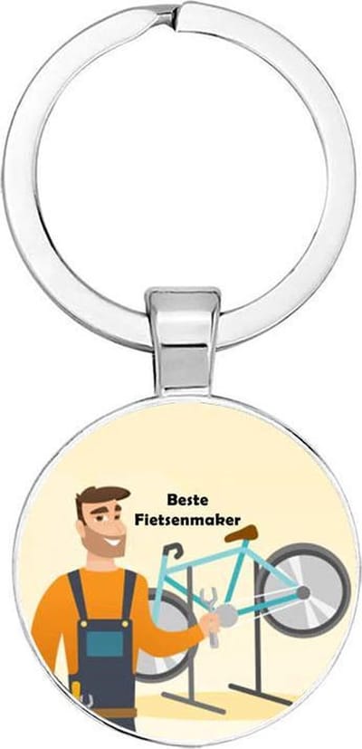 Akyol - fietsenmaker Sleutelhanger - Fietsenmaker - de beste fietsenmaker - fiets - fietsenmaker - sleutelhanger - 2,5 x 2,5 CM
