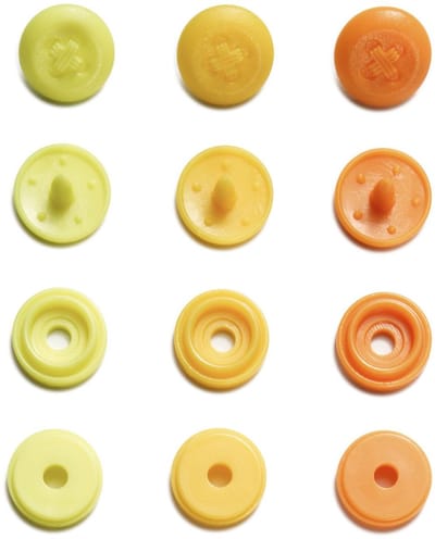 PL ColorSnapsMini knoop afb. geel 36st - Drukknopen Color Snaps - Prym
