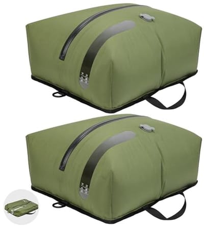 Vacuüm Compressiezakken - Ruimtebesparende Zakken - Reizen Optimaliseren - IP67 Waterdichte Rits - 435 x 33 cm - Groen
