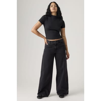 Levi's 94 Baggy Wide Leg Jeans Size: W24L33 | Wide-Leg & Flared Pants Outlet | Dames | Zwart