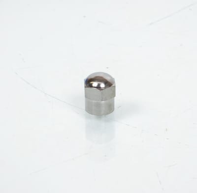 1 Bouchon de valve en acier chromé tête bombée pour moto scooter auto cyclo mob