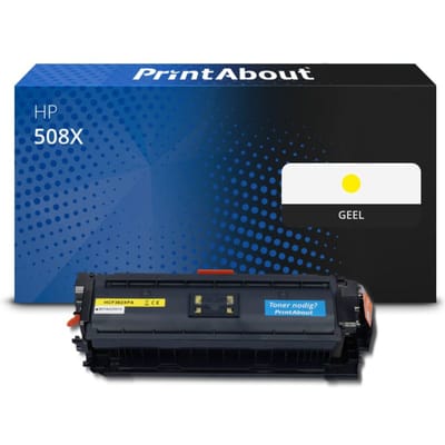 PrintAbout huismerk Toner 508X (CF362X) Geel Hoge capaciteit Geschikt voor HP