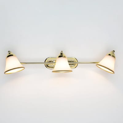 Licht-Erlebnisse - Grando - Wandlamp - E14 - van - Metaal glas - in - goud wit