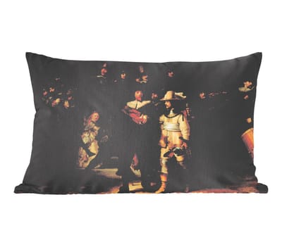 Sierkussens - Kussentjes Woonkamer - 60x40 cm - De Nachtwacht - Kunst - Oude meesters - Rembrandt