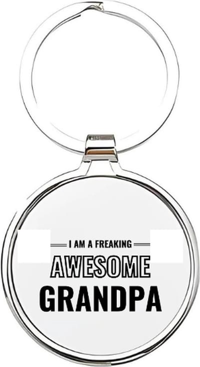 Akyol - i am an freaking awesome grandpa Sleutelhanger - Opa - de leukste opa - opa sleutelhanger - grootvader sleutelhanger - sleutelhanger voor opa - familie sleutelhanger - verjaardagscadeautje - cadeau voor opa - grandfather - pake\ - 4 x 7,5 CM