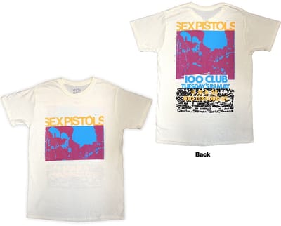 Sex Pistols - 100 Club Heren T-shirt - S - Creme