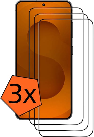 Screenprotector - 3 Stuks - Geschikt voor Samsung Galaxy S25 FE - Full Cover - Gehard Glas - Beschermglas - Tempered Glass - Screen Protector