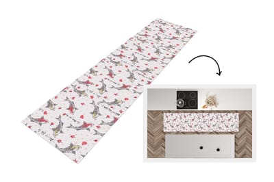 Keukenloper 200x50 cm - Keukenmat vinyl Vis - Koi - Bloemen - Patronen - Keukenmatten loper - Keuken vloerkleed tapijt