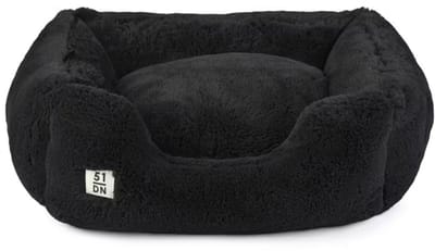 51 Degrees North hondenmand -soft bed - zwart - antislip - afneembare hoes - extra zacht - S- 50 x 40 x 20 cm - machine wasbaar