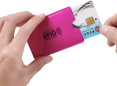 RFID-blocker - RFID-blokkeerhoes - Anti-skim hoes - RFID hoesjes - RFID pasbeschermer - Roze - 5 Stuks - CHPN