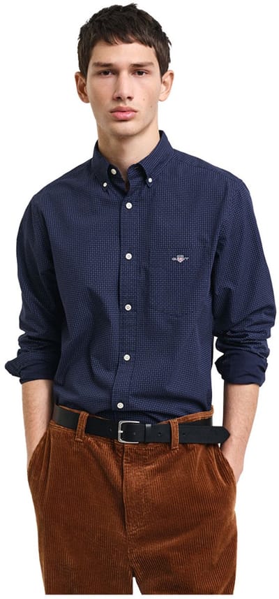 Gant 3240160 Overhemd Met Lange Mouwen Blauw M Man
