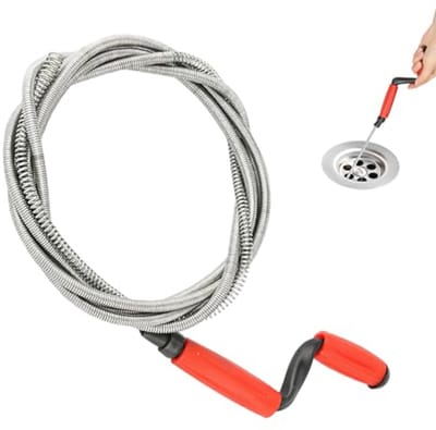 Flexibele Ontstopper Spiral, 4.2 m x 6 mm, Handmatige Afvoerslang, Voor Toilet en Gootsteen