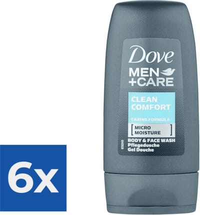 Dove Men Mini Douchegel Clean Comfort 50 ML - Voordeelverpakking 6 stuks