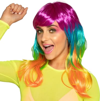 Boland - Pruik Kandy Multi - Golvend - Lang - Vrouwen - Danser/danseres - 80's & 90's - Disco