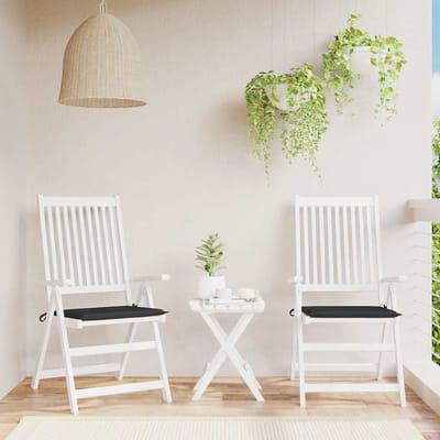 vidaXL Tuinstoelkussens 2 st 50x50x3 cm oxford stof zwart
