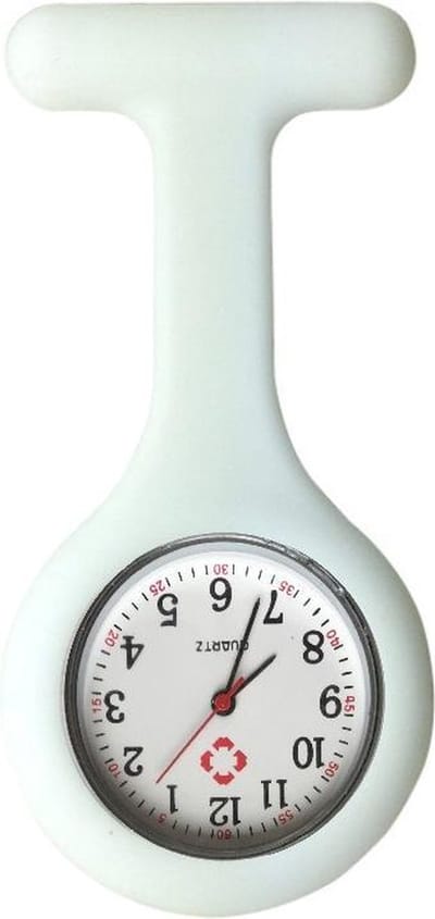 Fako® - Verpleegstershorloge - Zusterhorloge - Verpleegster Horloge - Siliconen Uni - Wit