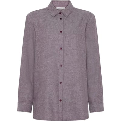Flanellen blouse met lange mouwen dames KnowledgeCotton Apparel Organic GOTS