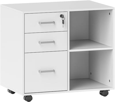 HOMCOM-Printerkast-60x40x56cm-Spaanplaat-Wit