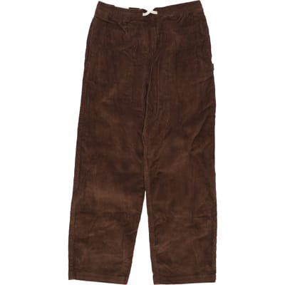 Lange chillende corduroy herenbroek kastanje