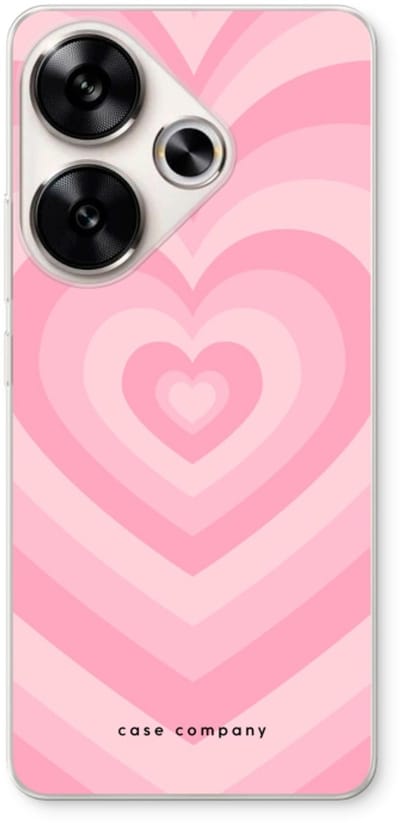 Case Company® - Hoesje geschikt voor Xiaomi Poco F6 hoesje - Hart Roos - Soft Cover Telefoonhoesje - Bescherming aan alle Kanten en Schermrand
