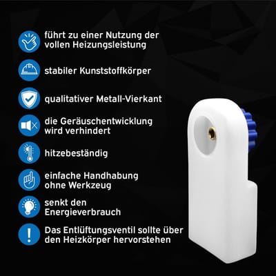 Thermostaatkop met Nulstand en Radiatorkraan Set voor Verwarming